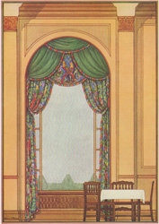 Formal drapery for hotel dining room